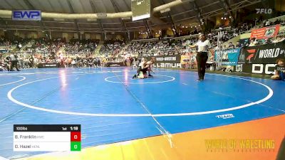 100 lbs Round Of 16 - Bodie Franklin, Keystone Wrestling Club vs Douglas Hazel, Henlopen Hammer