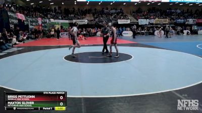 103 lbs 5th Place Match - BRIGG PETTIJOHN, Wasilla High School vs Maxton Glover, Ketchikan High School