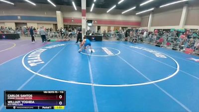 113 lbs Champ. Round 1 - Carlos Santos, Power Training Center vs William Yoshida, NTX Wrestling