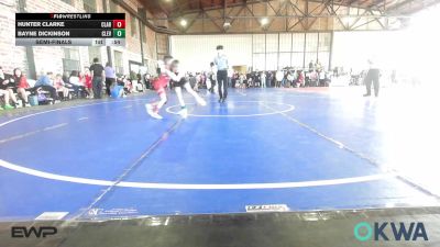 55-61 lbs Semifinal - Hunter Clarke, Claremore Wrestling Club vs Bayne Dickinson, Cleveland Takedown Club