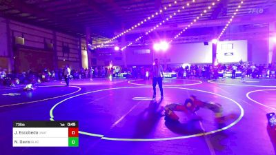 73 lbs Consi Of 8 #2 - Julian Escobedo, Unattached vs Nelijah Davis, Black Fox Wrestling Academy