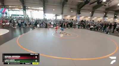 55 lbs Cons. Semi - Liam Davis, NB Elite Wrestling Club vs Sophia Herrera, ONE Wrestling Academy