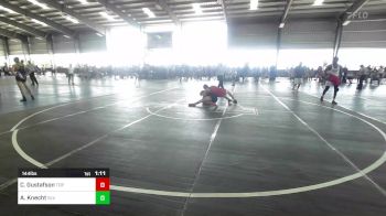 144 lbs Rr Rnd 5 - Caleb Gustafson, Top Rank vs Aiden Knecht, SLV Elite WC