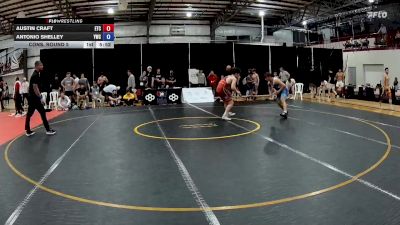74 kg Cons. Round 5 - Austin Craft, Eagle Training Center vs Antonio Shelley, Yellowjacket Wrestling Club