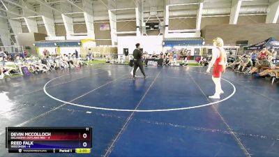 190 lbs Placement Matches (8 Team) - Devin McColloch, Oklahoma Outlaws Red vs Reed Falk, Wisconsin