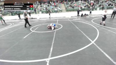 49 lbs Consi Of 8 #2 - Easton Saltenberger, Patriot Mat Club vs Georgio ODonnell, Greenwave Youth WC