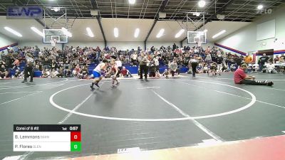 Consi Of 8 #2 - Braxton Lemmons, Barnsdall Youth Wrestling vs Phoenix Flores, Glenpool Warriors