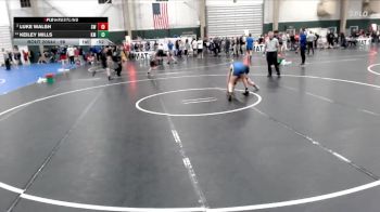 98 lbs Cons. Round 5 - Luke Walsh, SBL Warriors vs Keiley Mills, Kearney Matcats