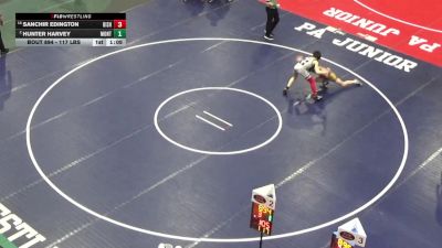 117 lbs Round Of 16 - Sanchir Edington, Bishop McCort vs Hunter Harvey, Montoursville