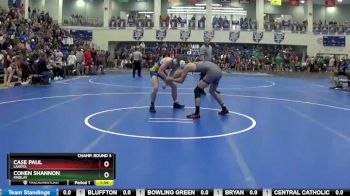 157 lbs Champ. Round 3 - Cohen Shannon, FINDLAY vs Case Paul, LAKOTA