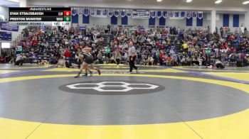 132 lbs Champ. Round 1 - Preston Munster, Woodlan vs Evan Strausbaugh, Elmwood