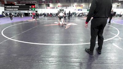 184 lbs Semifinal - Thomas Even, Grand View (Iowa) vs Jason Bowers, Friends University