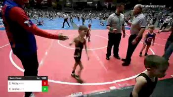 37 lbs Semifinal - Garret Potts, Wagoner Heat vs Knoxson Leslie, StandFast Wrestling