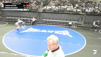 6A 285 lbs Champ. Round 1 - Nathan Holladay, Corner Canyon vs Landon Mclean, Layton