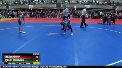 75 lbs Quarterfinal - Freyda Nelson, Blaine Wrestling Club vs Carson Torkelson, LAW