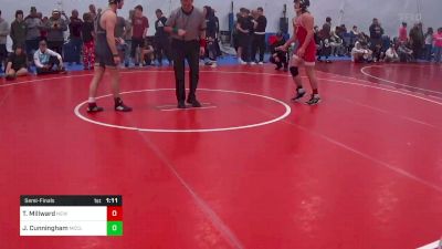 152 lbs Semifinal - Tanner Millward, New Sewickley vs Jacob Cunningham, McClure