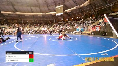 Round Of 16 - Abraham Wilson, Webb City Youth Wrestling vs Luke Thomas, Mcalester Youth Wrestling