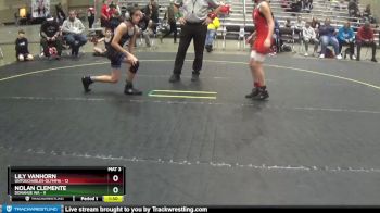 96 lbs Round 2 (6 Team) - Nolan Clemente, Donahue WA vs Lily Vanhorn, Untouchables-Olympia