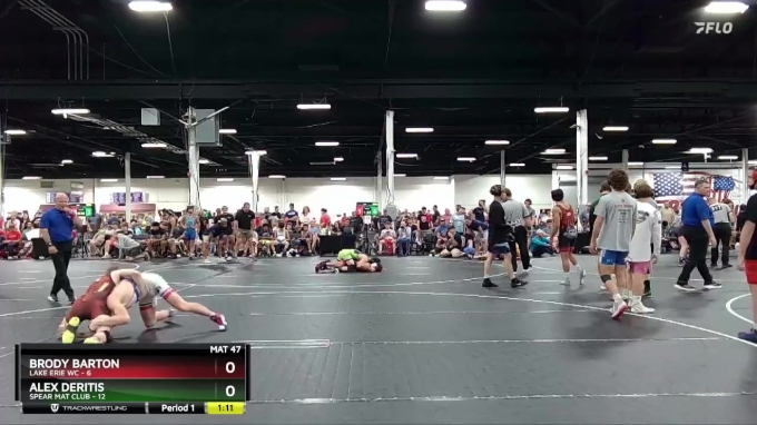 120 lbs Round 2 (4 Team) - Brody Barton, Lake Erie WC vs Alex Deritis ...