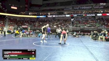 3A-190 lbs Champ. Round 2 - Camden Feuerhelm, LeMars vs Kolby Gibbons, Johnston