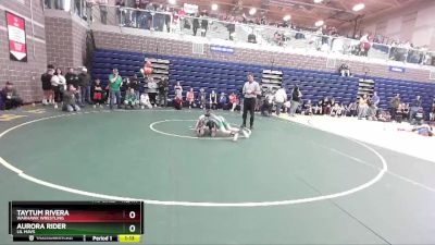 112/117 Semifinal - Taytum Rivera, Warhawk Wrestling vs Aurora Rider, Lil Mavs