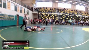 126 lbs Cons. Semi - Anthony Wing, VALLEY FORGE vs Alex Ely, ROOTSTOWN