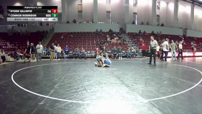 113 lbs Cons. Round 3 - Connor Robinson, New Kent Wrestling Club vs Ryder Gillispie, Poquoson Athletic Association