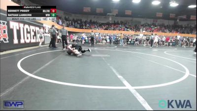 110 lbs Quarterfinal - Bennett Priddy, Bridge Creek Youth Wrestling vs Nathan Lamborn, Weatherford Youth Wrestling