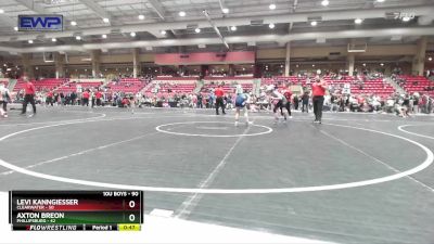 90 lbs Cons. Semi - Axton Breon, Phillipsburg vs Levi Kanngiesser, Clearwater