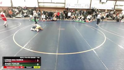 130 lbs Cons. Round 4 - Lyman Nau Rarick, Westlake vs Ryker Fowler, Champions Wrestling Club