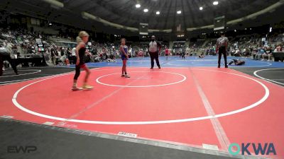 70 lbs Rr Rnd 5 - Laneigh Jo Cartwright, Midwest City Bombers Youth Wrestling Club vs Kirsten Kelso, Tiger Trained Wrestling