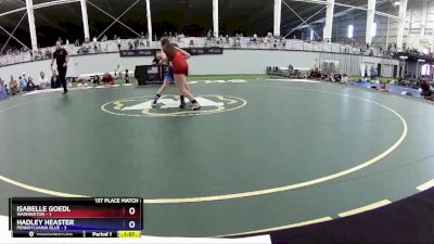 102 lbs Placement Matches (8 Team) - Isabelle Goedl, Washington vs Hadley Heaster, Pennsylvania Blue