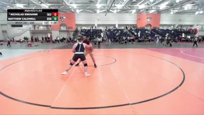 285 lbs Champ. Round 3 - Nicholas Ebrahimi, Trinity (CT) vs Matthew Caldwell, Penn State Behrend