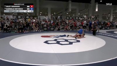 57 lbs Cons. Round 4 - Haley Narahara, Menlo Wrestling Club vs Gabrielle Weyhrich, MWC Wrestling Academy