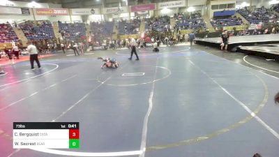 73 lbs Consi Of 4 - Coleman Bergquist, Cedaredge Wrestling vs Wyatt Secrest, Bear Cave