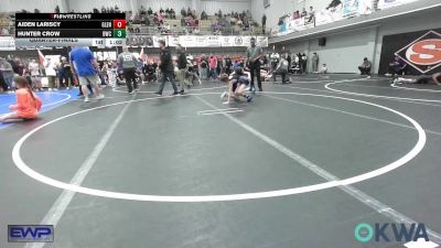 64 lbs Quarterfinal - Aiden Lariscy, Glenpool Warriors vs Hunter Crow, Berryhill Wrestling Club