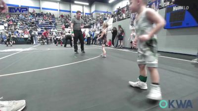 40 lbs Round Of 16 - Riley Tarwater, Eufaula Ironheads Wrestling Club vs Cru Camarillo, Standfast