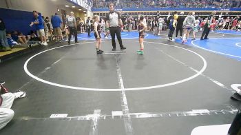 74-78 lbs Consolation - Reese Ford, Honey Badgers Wrestling Club vs Coralena Voss, Skiatook Youth Wrestling