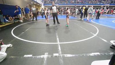 74-78 lbs Consolation - Reese Ford, Honey Badgers Wrestling Club vs Coralena Voss, Skiatook Youth Wrestling