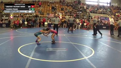 55 lbs Round 2 - Danika Frank, Suicide Squad vs Destiny Victory Wren, Bomber Wrestling Club