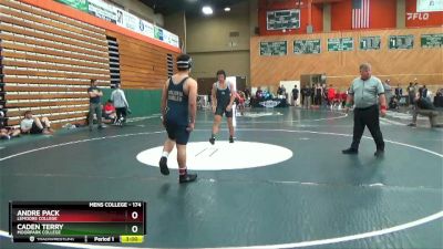 174 lbs Champ. Round 2 - Caden Terry, Moorpark College vs Andre Pack, Lemoore College