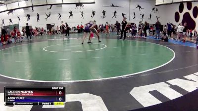 110 lbs Quarterfinal - Lauren Nguyen, Sacred Heart University vs Abby Duke, Elmira