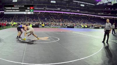 D1-175 lbs 3rd Place Match - Caden Krueger, Detroit Catholic Central HS vs Ashton Delaney, Grand Ledge HS