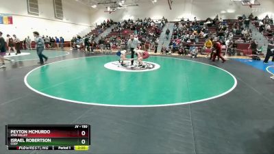 150 lbs Quarterfinal - Peyton McMurdo, Star Valley vs Israel Robertson, Cody