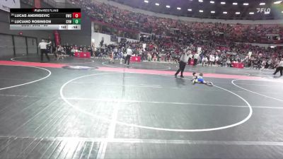 85 lbs Cons. Round 3 - Lucas Andrisevic, Oregon Wrestling Club vs Luciano Robinson, Crivitz Youth Wrestling