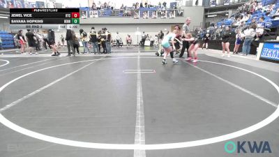 85-98 lbs Rr Rnd 3 - Jewel Vice, Hinton Takedown Club vs Savana Hopkins, Hennessey Takedown Club