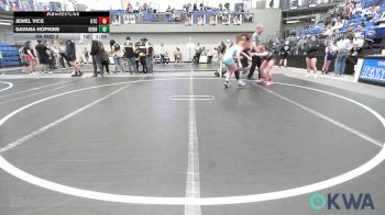 85-98 lbs Rr Rnd 3 - Jewel Vice, Hinton Takedown Club vs Savana Hopkins, Hennessey Takedown Club