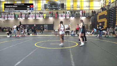 140 lbs 7th Place Match - Juliette Koch, Premier Wrestling Center vs Ariah Ayala, Iowa