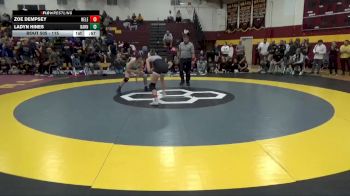 115 lbs Cons. Round 5 - Ladyn Hines, Barnesville HS vs Zoe Dempsey, New Lenox