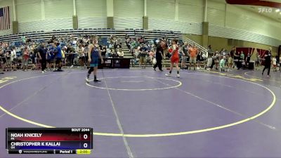 114 lbs Champ. Round 1 - Noah Knicely, PA vs Christopher K Kallai, OH